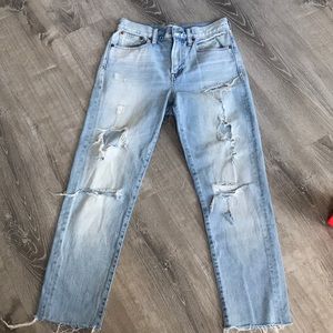 Madewell the perfect Vintage distressed jeans size 25 light wash distres…